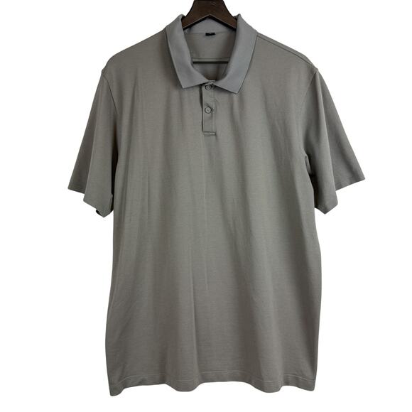 Lululemon Mens Polo Short Sleeve Shirt Gray - XXL 2XL - Picture 1 of 7